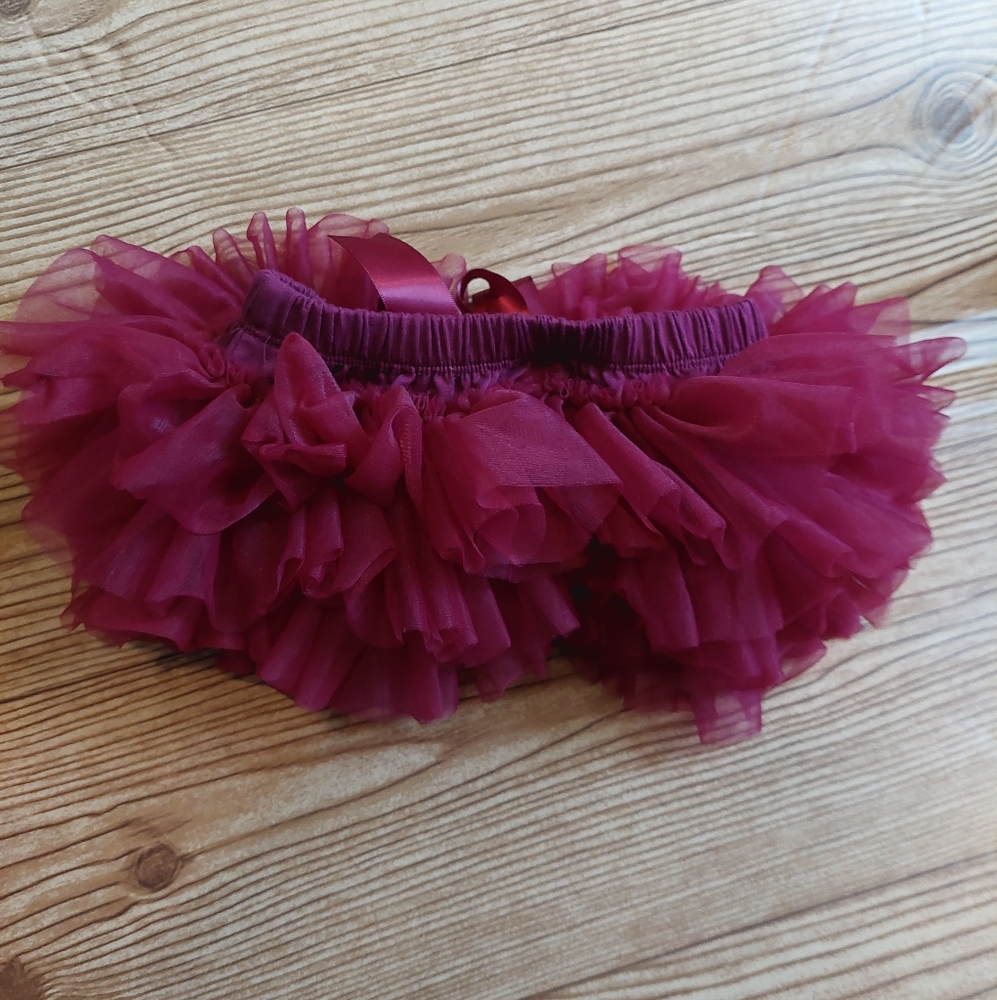 Boutique Ruffled skirt Maroon - Picture 4 of 4